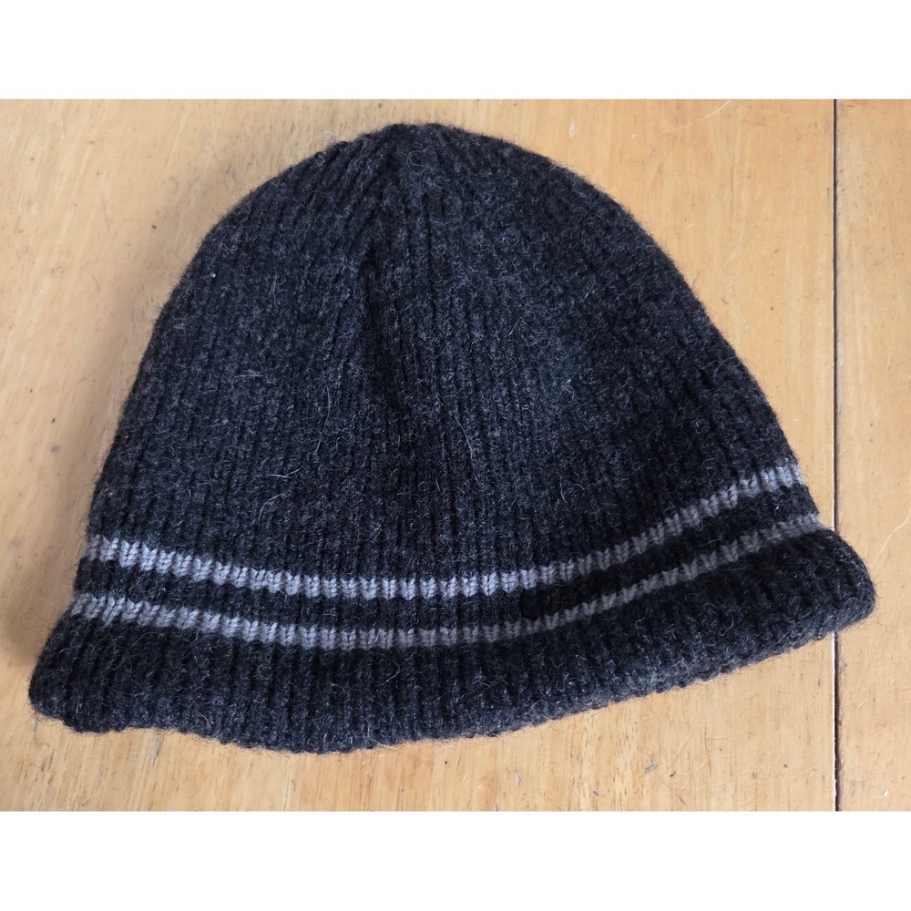 Eddie Bauer Vintage Wool Blend Ribbed Knit Fleece Lined Beanie 2005 Skull Cap OS